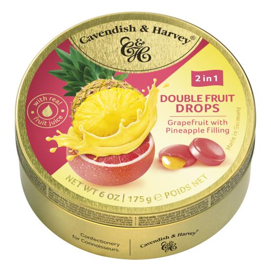 Cavendish &amp; Harvey Doublefruit Grapefruit Ananas 9 x 175 Gramm