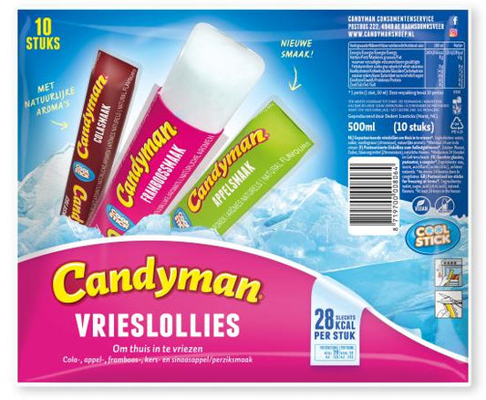 Candyman Coolsticks Gefrier-Lollis, 10 Stück x 20