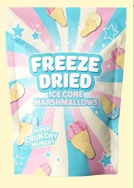 Gefriergetrocknete Eistüten Marshmallows 48 Gramm