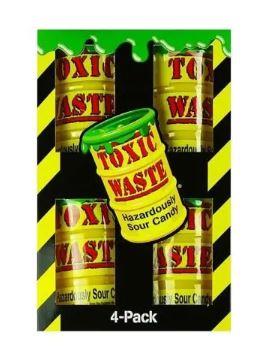 Gelbe Fässer für Giftmüll, 4er-Pack, 168 Gramm