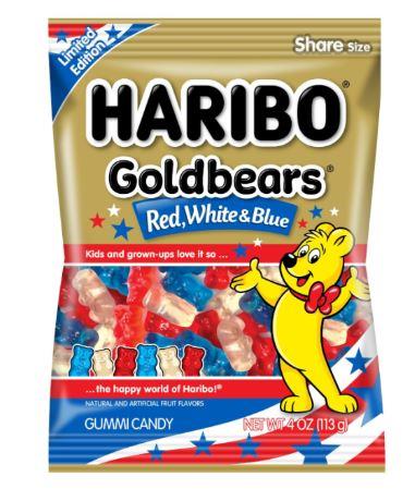 Haribo Goldbären Rot Weiß Blau 113 Gramm