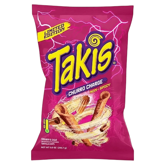 Takis Churro Charge Chips Doos 18 x 100 Gram