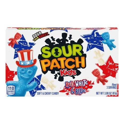 Sour Patch Kids Rot Weiß &amp; Blau 87 Gramm