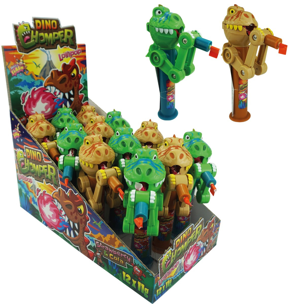 Dino Chomper Lolly x 12er-Pack