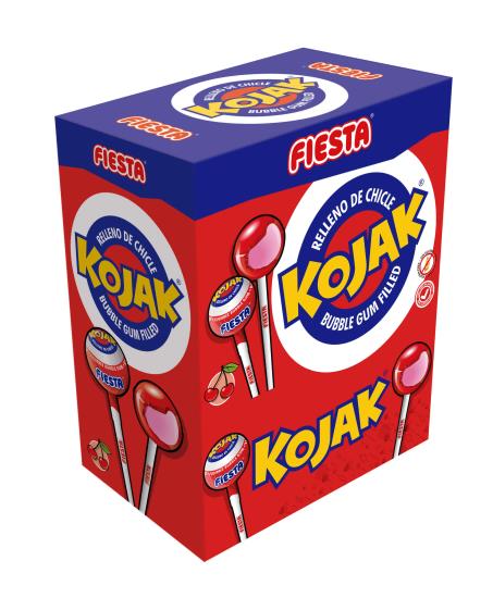 Kojak Bubbleknots Kirsch-Lolly - 100 Stück