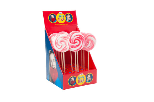 Spiral Lolly Pink Weiß - 1 Stück