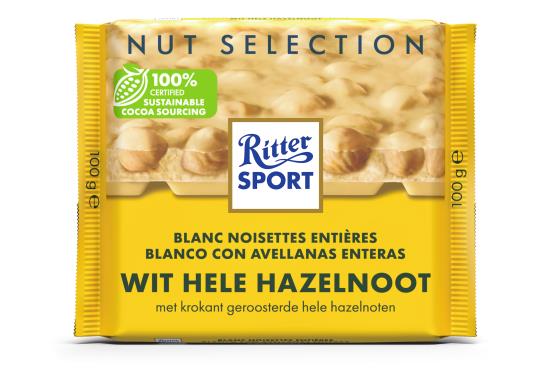 Ritter Sport Weiße Ganze Haselnüsse 10x100 Gramm