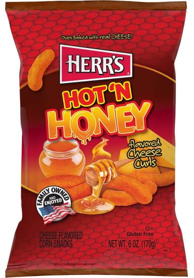 Herr's Hot Honey Cheese Curls 170 Gramm