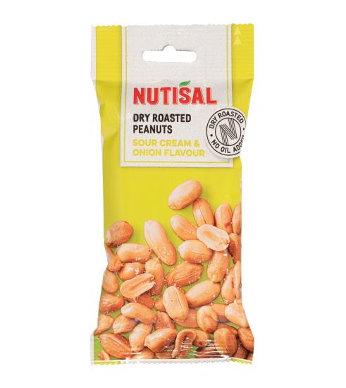 Erdnüsse, Sauerrahm und Zwiebeln, 60 Gramm