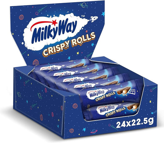 Milky Way Knusprige Waffelröllchen Box 24 x 25 Gramm
