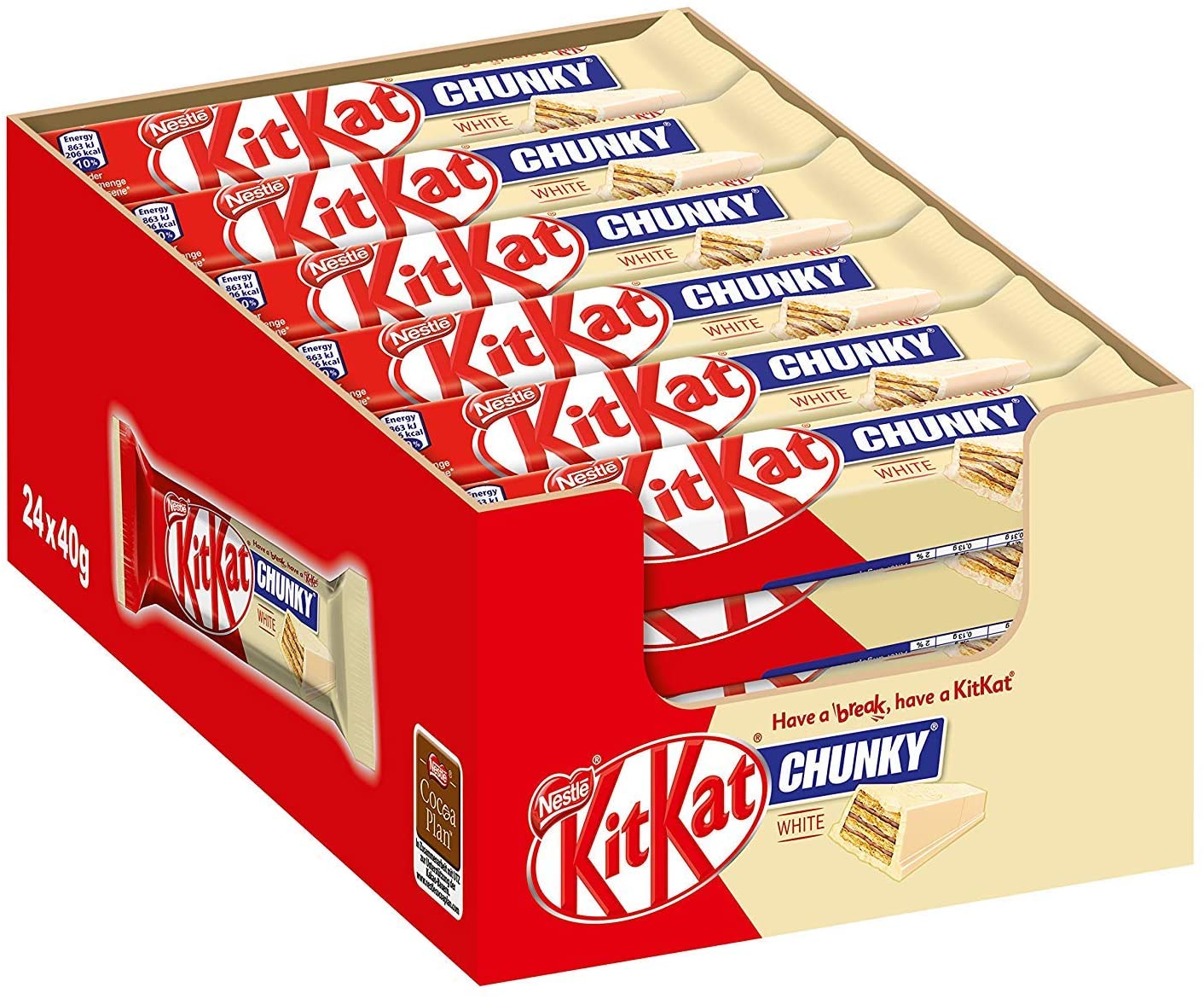 KITKAT Chunky White Einzelpackung - 24 x 41,5 Gramm