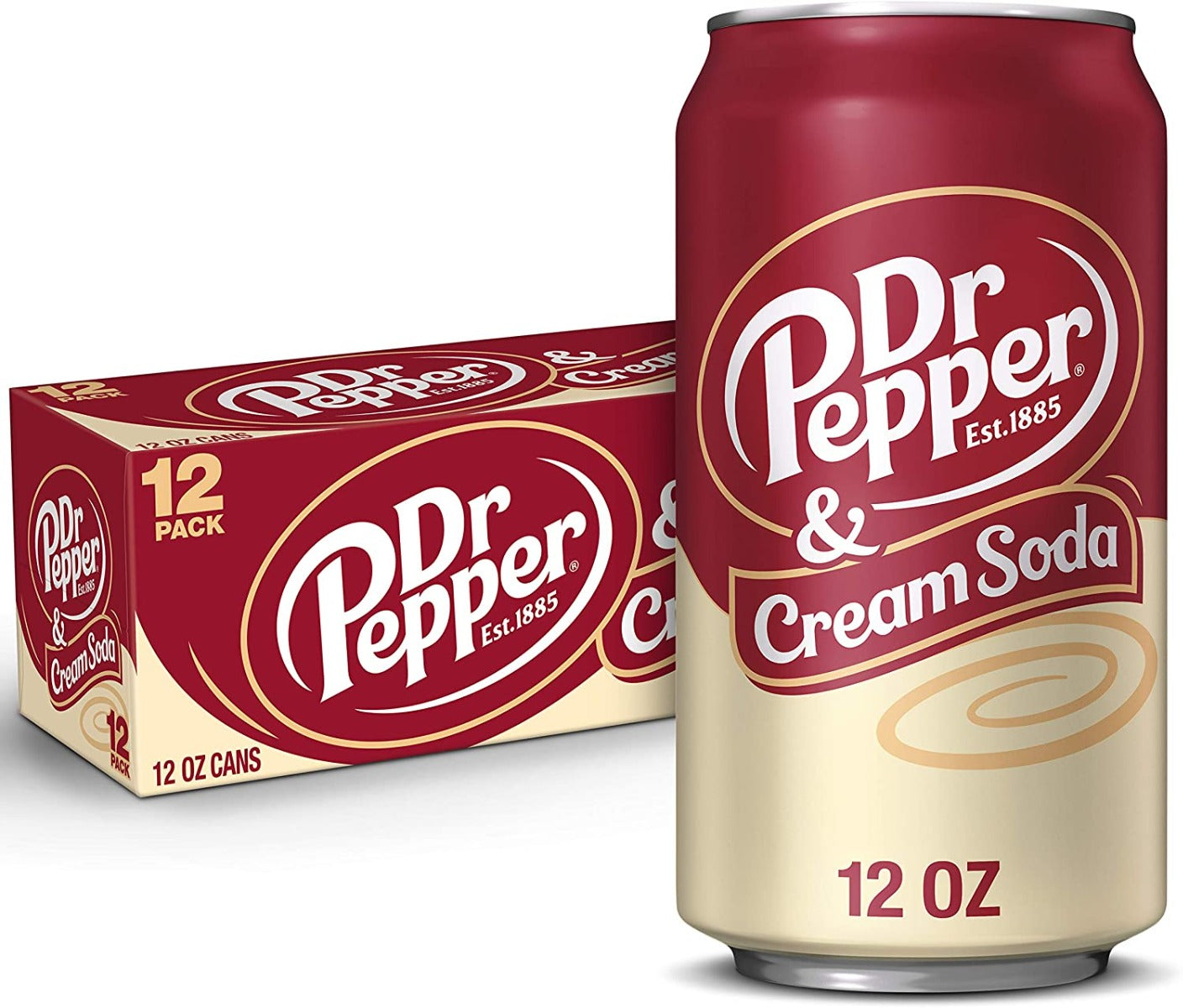 Dr Pepper Cream Soda Tablett - 12 x 355 ml