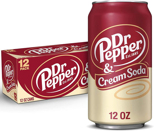 Dr Pepper Cream Soda Tablett - 12 x 355 ml