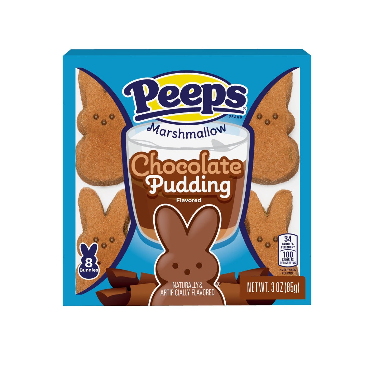 8 Schokopudding-Marshmallow-Häschen - Schachtel 40 x 85 Gramm
