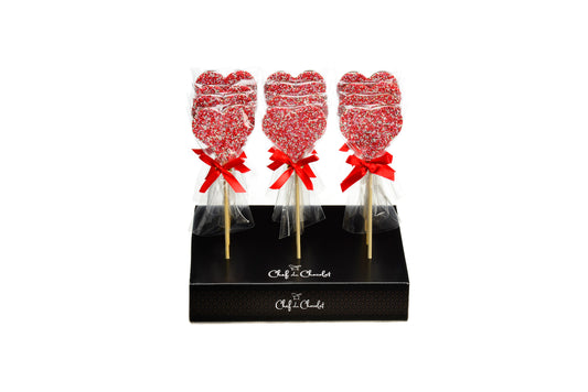 Luxus-Schokoladen-Lolli Musketherz 35 Gramm