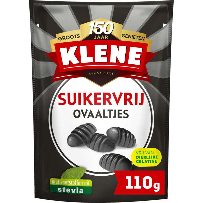 Klene Zoute Ovaaltjes Suikervrij 110 Gram