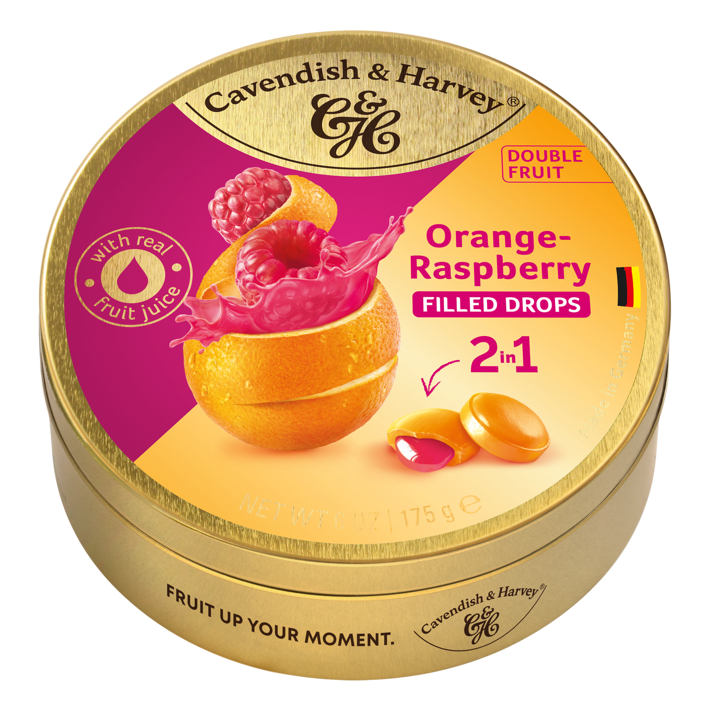 Cavendish &amp; Harvey Doublefruit Orange Himbeere 175 Gramm