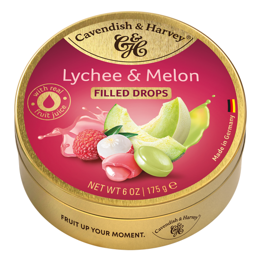Cavendish &amp; Harvey Litschi- und Melonenbonbons 175 Gramm