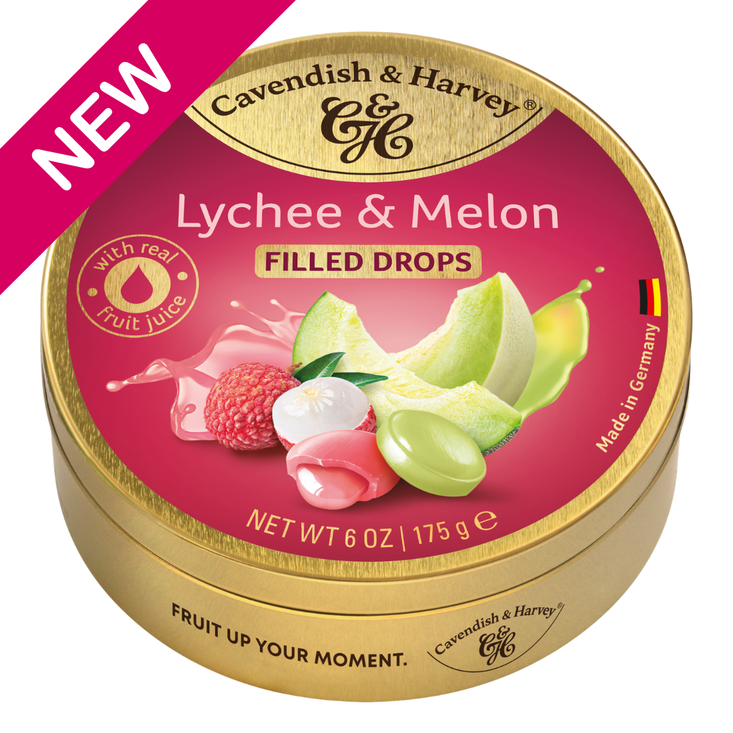 Cavendish &amp; Harvey Litschi- und Melonenbonbons 175 Gramm