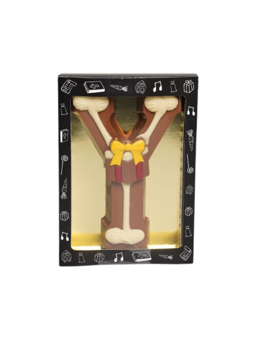 Luxe Gedecoreerde Melk Chocolade Letter Y 240 Gram