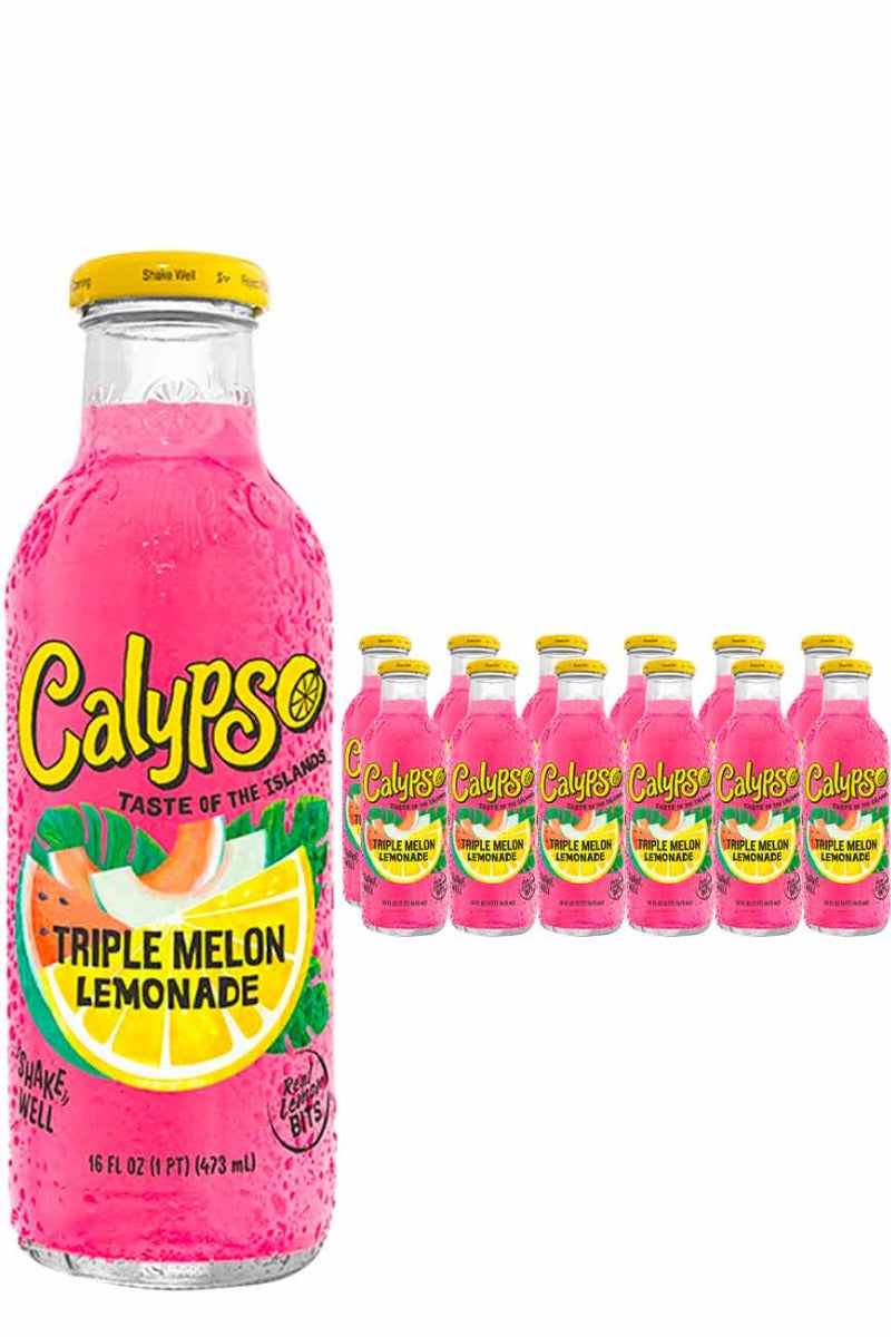 Calypso Dreifach-Melonenlimonade-Tablett - 12 x 473 ml