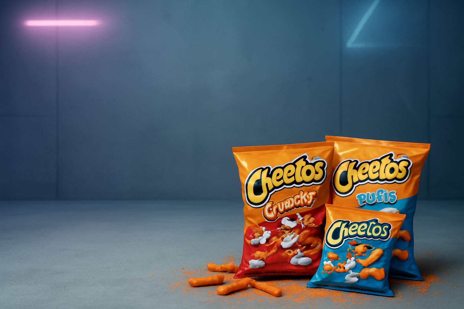 Cheetos background with text space