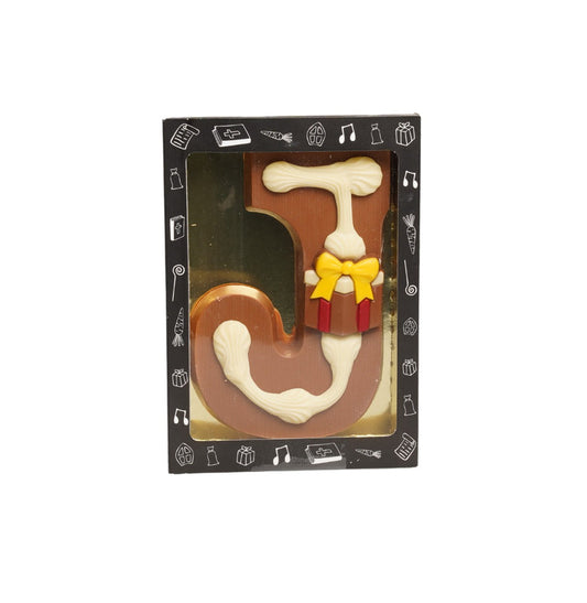Luxe Gedecoreerde Melk Chocolade Letter J 240 Gram