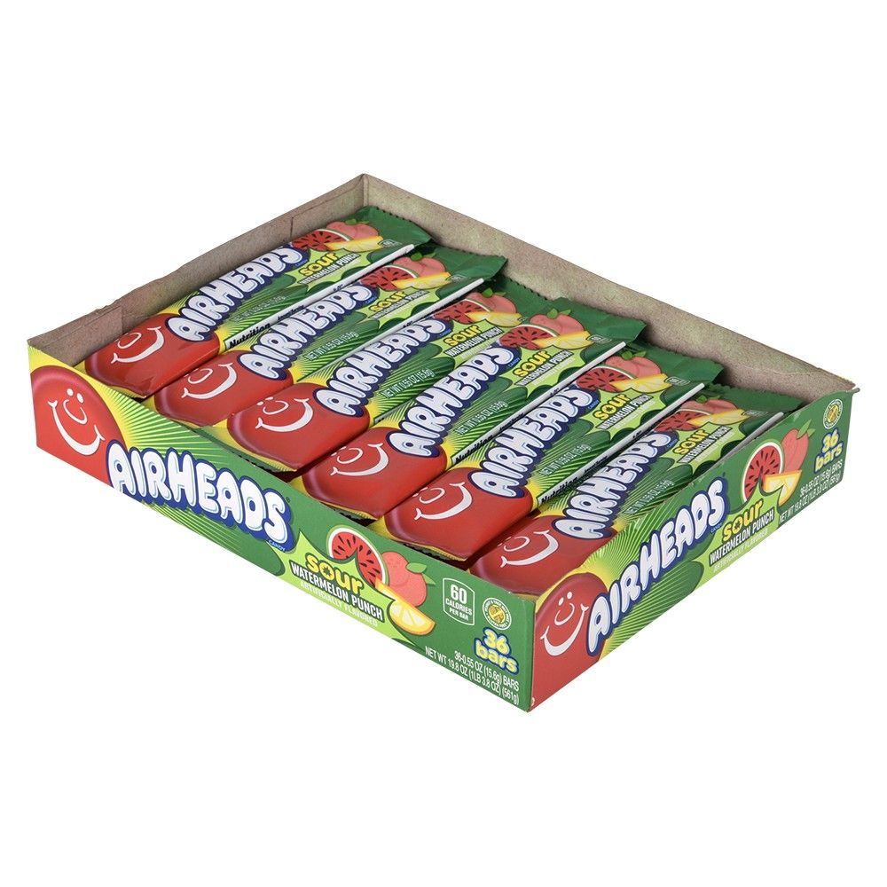 Airheads Sour Watermelon Punch Einzelbox - 36 Stück