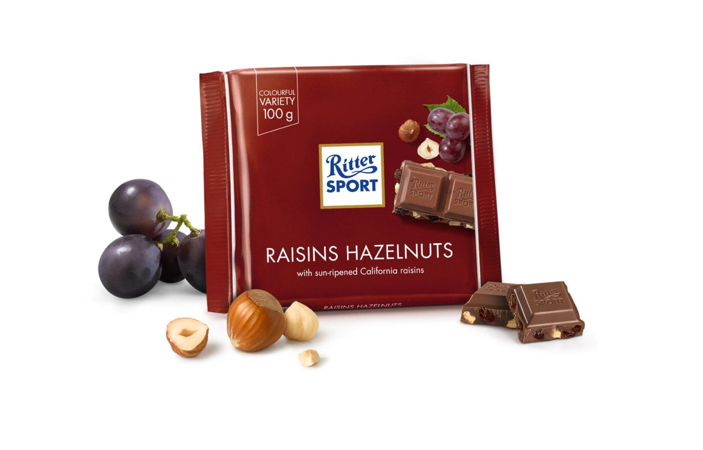 Ritter Sport Rosine &amp; Haselnuss Schokoriegel 100 Gramm
