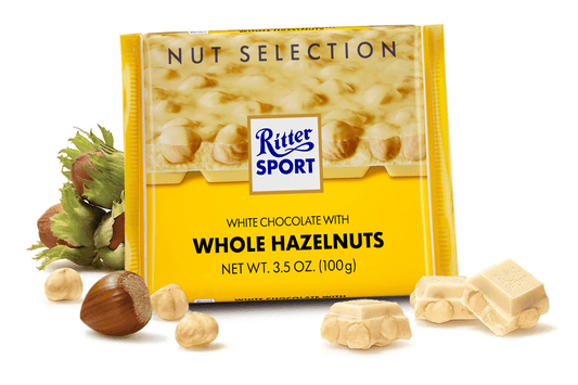Ritter Sport Ganze Haselnuss Weiß 100 Gramm