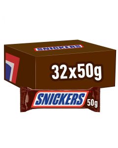 Snickers Single Schokoladenriegel Box - 32 x 51 Gramm