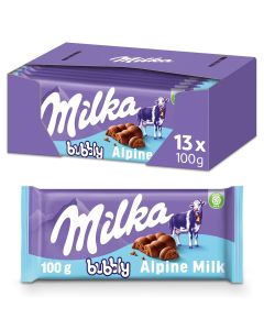 Milka Bubbly Schokoladenriegel Box - 13 x 100 Gramm