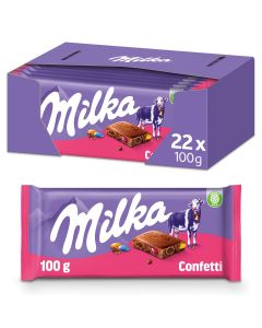Milka Confetti Schokoladeriegel 22 x 100 Gramm