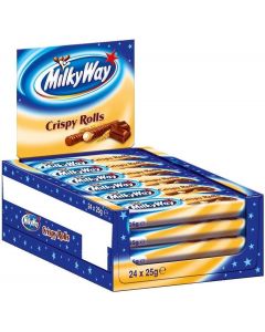 Milky Way Crispy Wafer Rolls Box 24 x 25 Gramm