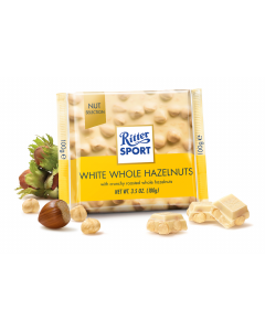Ritter Sport Nuss Klasse Weisse Vollnuss Box - 10 x 100 Gramm