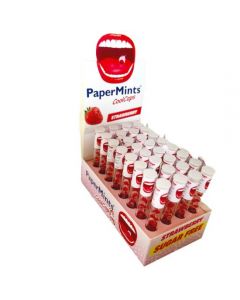 Papermints Coolcaps Strawberry Tube 32 x 18 stuks