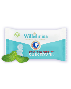 Wilhelmina Vegan Pfefferminz Zuckerfrei 3er-Pack Box - 16 x 120 Gramm