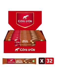 Cote D'Or Vollmilchschokoladenriegel Vollnuss 32 X 45 Gramm