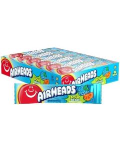 Airheads Sour Blue Raspberry Single Bar Box - 36 Stück