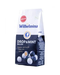 Wilhelmina Chewy Lakritz-Minze-Kugeln 200 Gramm