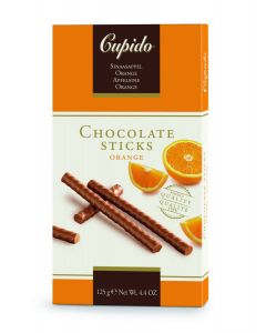 Cupido Schokolade Sticks Orange 125 Gramm