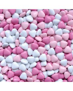 Schokolade Dragee Herzen Rosa Weiß 900 Gramm