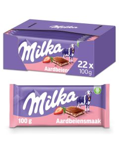 Milka Erdbeer-Schokoriegel 22 x 100 Gramm