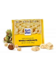 Ritter Sport Nuss Klasse Weiße Voll Nuss Box - 10 x 100 Gramm