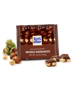 Ritter Sport Nuss Klasse Vollnuss Schokoladeriegel Box - 10 x 100 Gramm